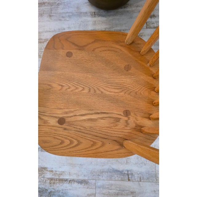 Hunt Country Furniture Oak Dining Extension Table & Chairs For Sale - Image 10 of 12