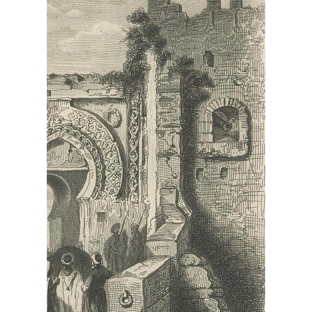 19th Century Alphonse Boilly, Ceuta from the Sea and Citadel Gate of Tangier, Morocco, 1859, Engraving For Sale - Image 5 of 9