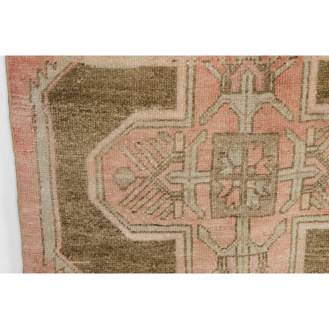 Textile Vintage Pale Orange and Beige Runner Rug For Sale - Image 7 of 11