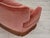 Three-Seater Danish Curved Sofa in Pink Furniture Velour, 1970s For Sale - Image 16 of 18