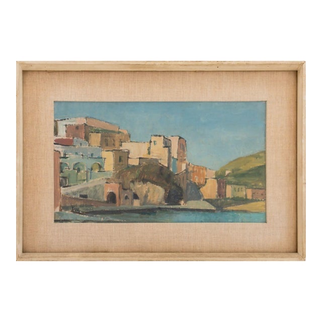 Illegibly Signed Landscape Oil on Canvas Board For Sale