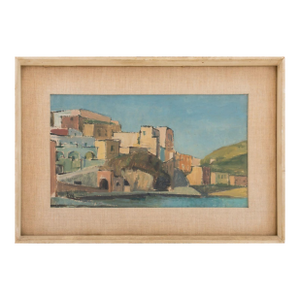 Illegibly Signed Landscape Oil on Canvas Board
