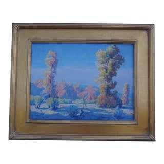 Joe Duncan Gleason - Desert Palm Springs - Oil on Board For Sale
