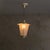 Metal 1950s Italian Tapered Ivory Lacquer + Starburst Glass Lantern Pendant For Sale - Image 7 of 11