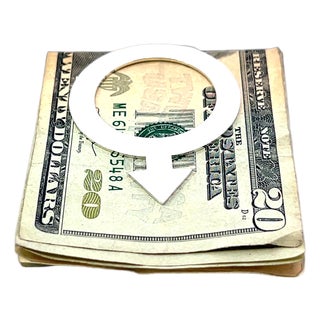Tiffany & Co Estate Circle Arrow Money Clip Sterling Silver For Sale
