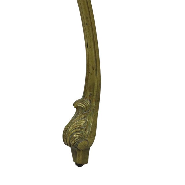 French Marble Console Table with Ornate Brass Legs, 1950s For Sale - Image 12 of 17