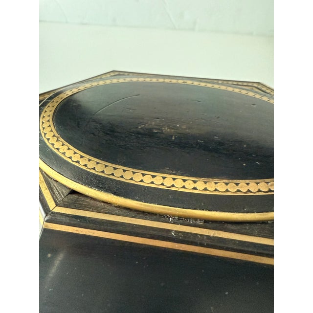 19th Century French Tahan Paris Ebony and Brass Jewelry Box For Sale - Image 9 of 12