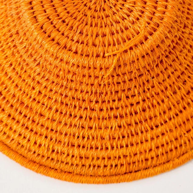 Early 20th Century Early 20th Century Sisal Handwoven Basket Orange Eswatini 6Inch For Sale - Image 5 of 7