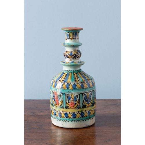 Moroccan Pottery Fez Polychrome Bottle, 1800s For Sale - Image 3 of 8