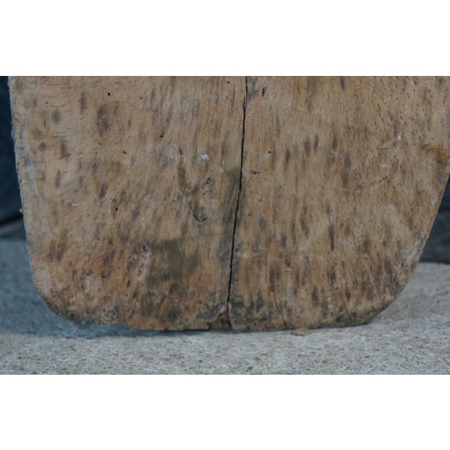 Antique 19th Century Primitive Wooden Farmhouse Grain Malt Shovel 58" For Sale - Image 15 of 16