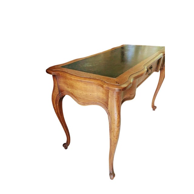 Antique Louis XV Style Writing Desk Leather Top For Sale - Image 10 of 10