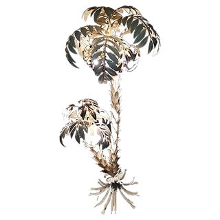 Large Vintage Double Palm Tree Floor Lamp by Hans Kögl, 1970s For Sale