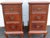 Tall Narrow Queen Anne Burl Walnut Nightstands End Bedside Tables a Pair 6659 For Sale - Image 17 of 18
