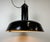 Industrial Black Enamel Factory Pendant Lamp with Iron Top, 1950s For Sale - Image 16 of 18