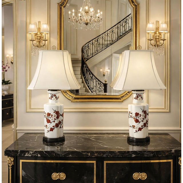 Lamp Pair Flowers Restored For Sale - Image 15 of 16