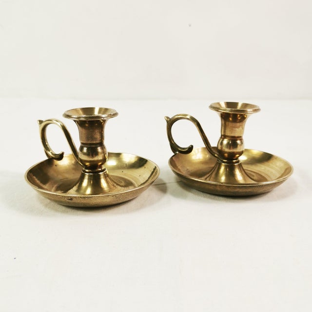 Art Deco Brass Candlesticks, Germany, 1960s, Set of 2 For Sale - Image 11 of 11