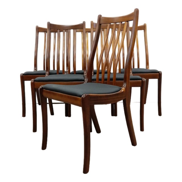 Set of 6 Vintage Mid Century Modern Dining Chairs For Sale