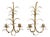 1960s Gilded Toleware Candle Sconces - A Pair For Sale
