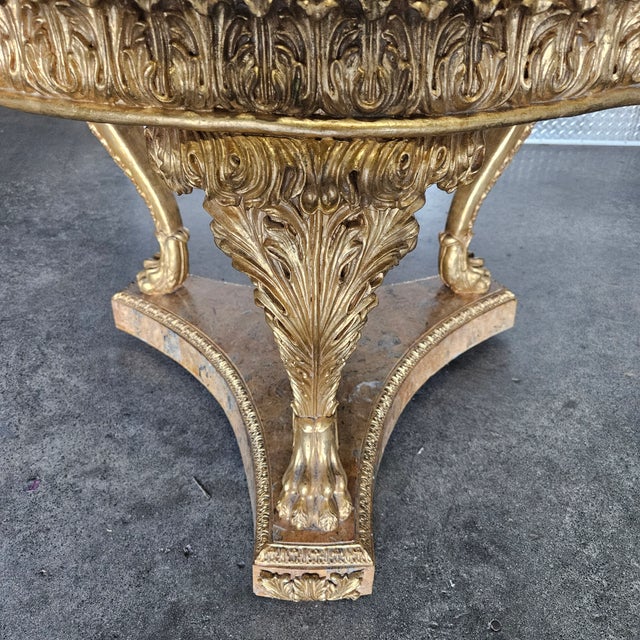 Wood Late 20th Century Neoclassical Tessellated Pietra Dura Marble Specimen Center Table For Sale - Image 7 of 12