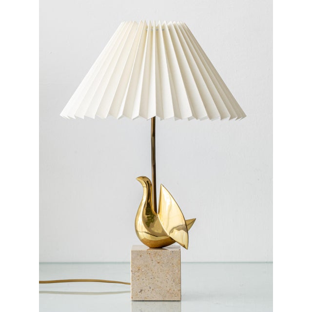 Vintage Brass Bird Table Lamp by Philippe Jean, 1980 For Sale - Image 13 of 13