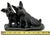 Vintage 1930s American Twin Scotties "Listen" Cast Iron Dog Doorstop Made for the Texaco Oil Co. For Sale - Image 11 of 12