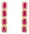 Designer Multi Stone Ruby Earrings With Diamonds- 2 Pieces For Sale