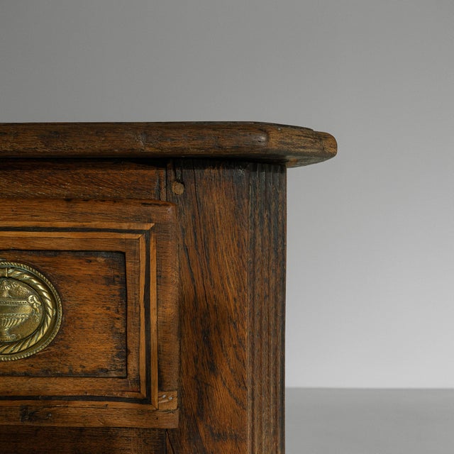 1820s French Baroque Oak Buffet With Brass Details For Sale In Greensboro - Image 6 of 18