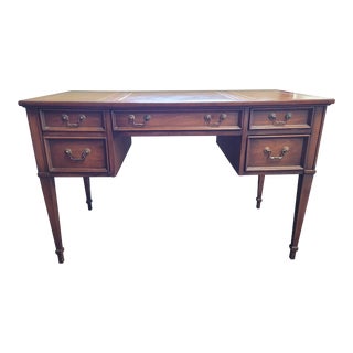 1950s Vintage Leather Top Regency Style Desk by Sligh Lowry For Sale