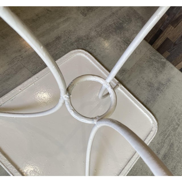 Square White Garden Table in Metal, 1950s For Sale - Image 12 of 18