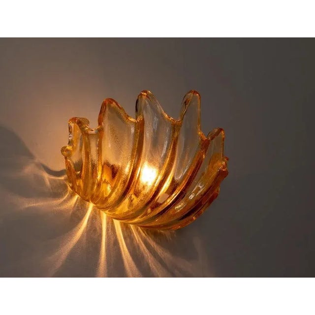 Clamshell Sconces by Barovier E Toso, Set of 2 For Sale - Image 4 of 13