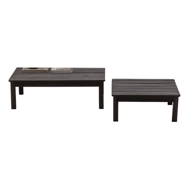 Mid-Century Dutch Lattenbank Coffee Tables, 1960s, Set of 2 For Sale