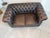 Chesterfield Two-Seater Club Sofa in Brown, Austria For Sale - Image 6 of 14