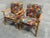 This pair of Italian bamboo armchairs with original floral cushions was produced in the 1960s.