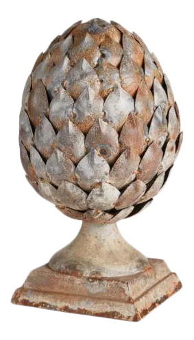 Weathered Metal Artichoke from Kenneth Ludwig Chicago