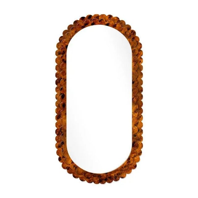 Contemporary Fleur Home x Chairish Dauphine Mirror in Tortoise Print Finish, 42x84 For Sale - Image 3 of 3