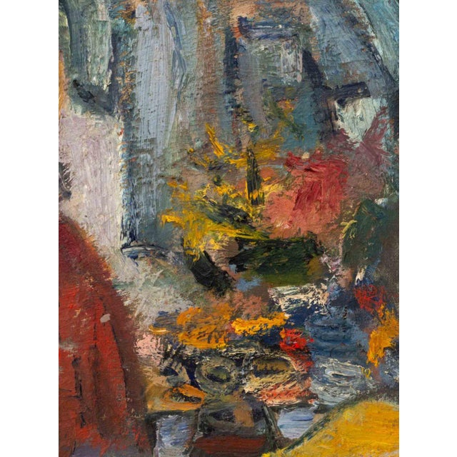 Signed the Seamstress Oil on Canvas For Sale - Image 4 of 7