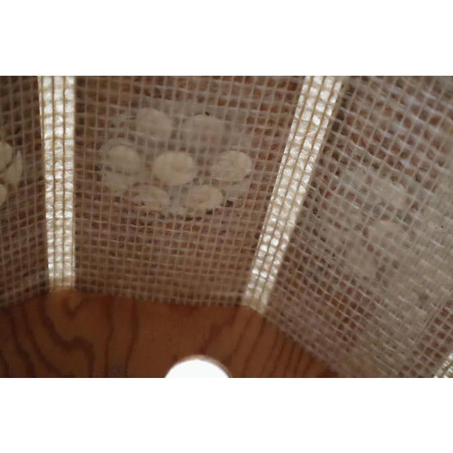 Swedish Pine Pendant Lamp with Chipboard Decorations, 1960s For Sale - Image 3 of 12