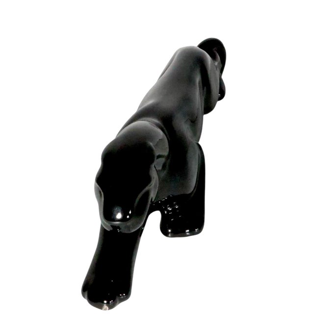 Mid 20th Century Mid Century Ceramic Black Panther by Haeger For Sale - Image 5 of 7