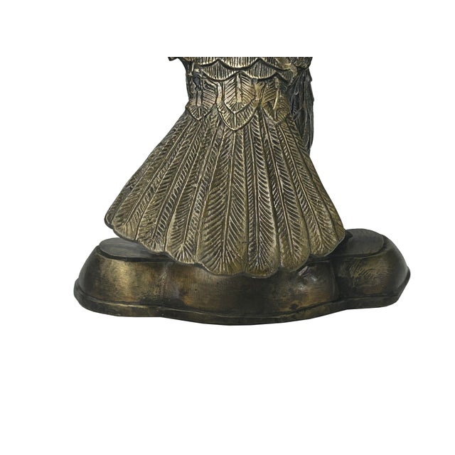 Handmade Artistic Bronze Metal Color Flying Eagle Display Figure For Sale - Image 13 of 14