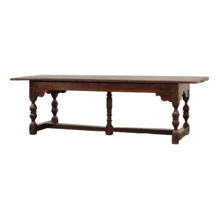 17th Century Flemish Oak Monastery Table, Belgium For Sale