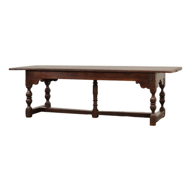 17th Century Flemish Oak Monastery Table, Belgium For Sale