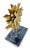 Abstract Vintage Gold Starburst Metal Table Sculpture For Sale - Image 3 of 5