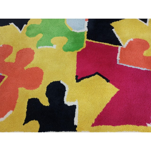 Black Rug by Ian Spalding for Craigie Stockwell, Scotland, 1980s For Sale - Image 8 of 12