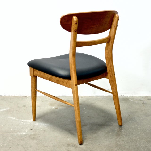 Lane “Acclaim” Walnut & Ash Pair of Dining Chairs For Sale - Image 11 of 14