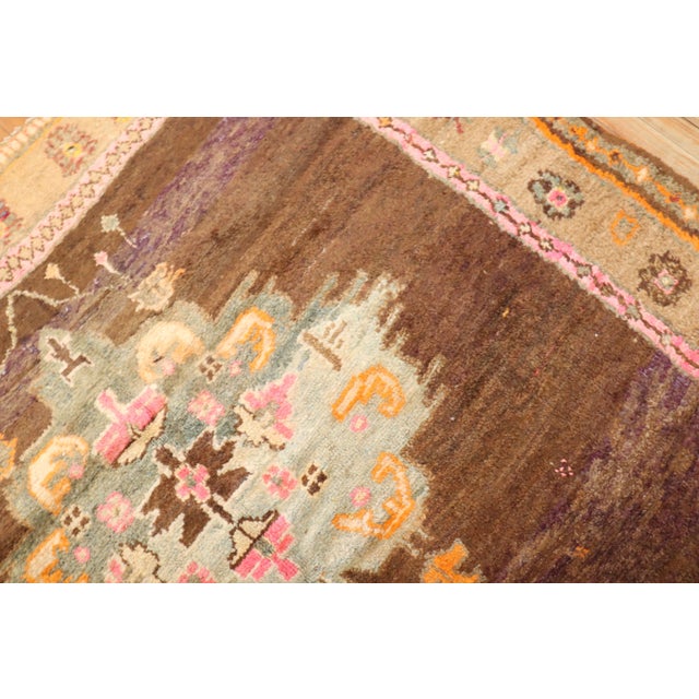 Late 20th Century Zabihi Collection Floral Turkish Kars Rug - 7' x 9'4" For Sale - Image 4 of 10