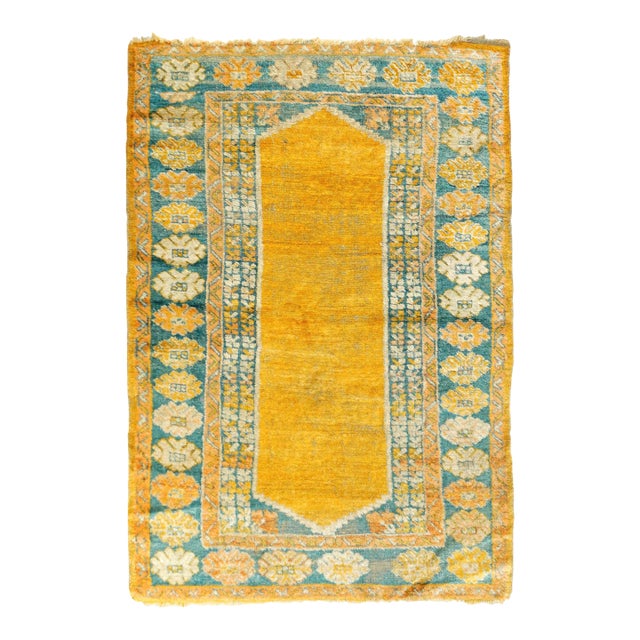 Antique Oushak Rug 3'3'' X 5'0" For Sale