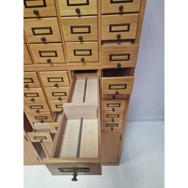 Filing Cabinets in Beech Wood, 1960s, Set of 2 For Sale - Image 6 of 9