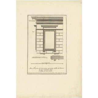 De Rossi, Palazzo Chigi in Rome, 1710, Paper For Sale