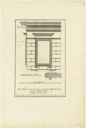 De Rossi, Palazzo Chigi in Rome, 1710, Paper