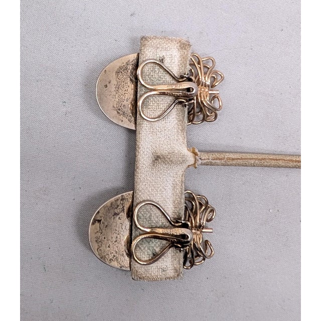 Vintage Signed Napier Goldtone Over Sterling Feather Clip Earrings-2 Pieces For Sale In Philadelphia - Image 6 of 7